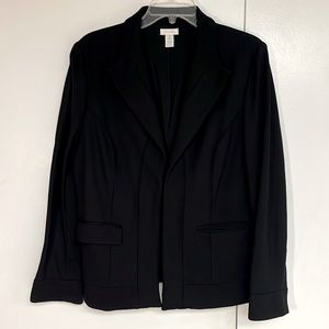 Black Chico’s Ponte Knit Jacket, size 2